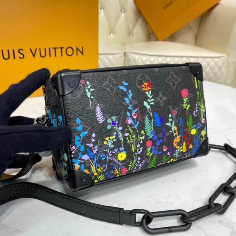 Replica bag Inside fl Louis Vuitton Monogram Eclipse With Floral Print Mini Soft Trunk