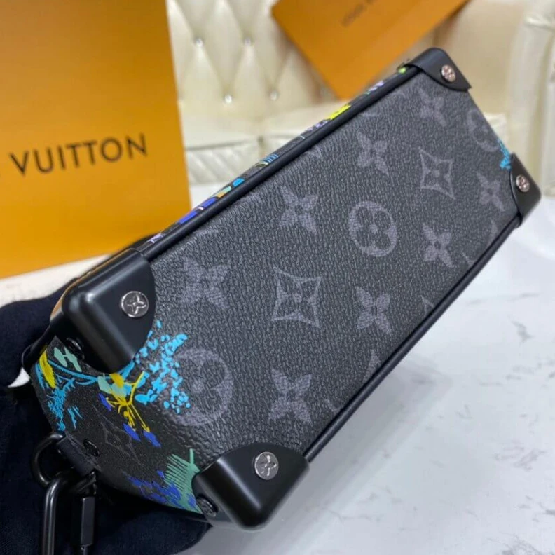 Replica bag Inside fl Louis Vuitton Monogram Eclipse With Floral Print Mini Soft Trunk