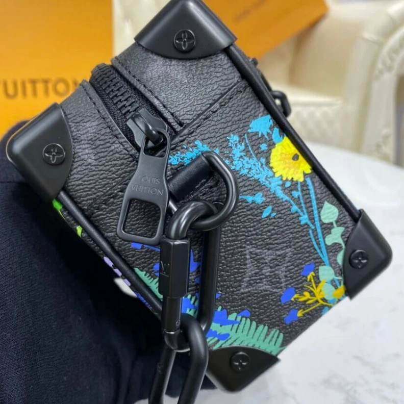 Replica bag Inside fl Louis Vuitton Monogram Eclipse With Floral Print Mini Soft Trunk