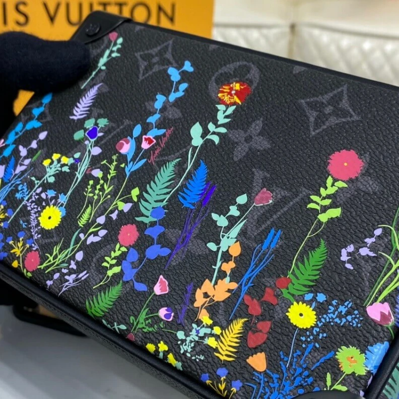Replica bag Inside fl Louis Vuitton Monogram Eclipse With Floral Print Mini Soft Trunk