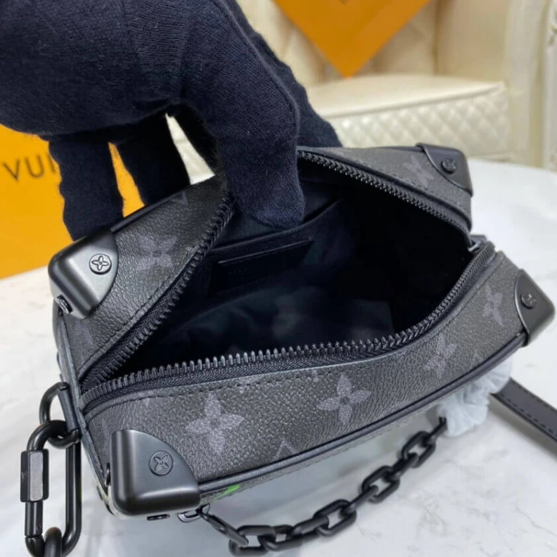 Replica bag Inside fl Louis Vuitton Monogram Eclipse With Floral Print Mini Soft Trunk