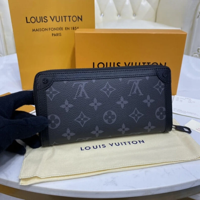 Louis vuitton locations 6 card sl Louis Vuitton Monogram Eclipse Zippy Wallet Trunk