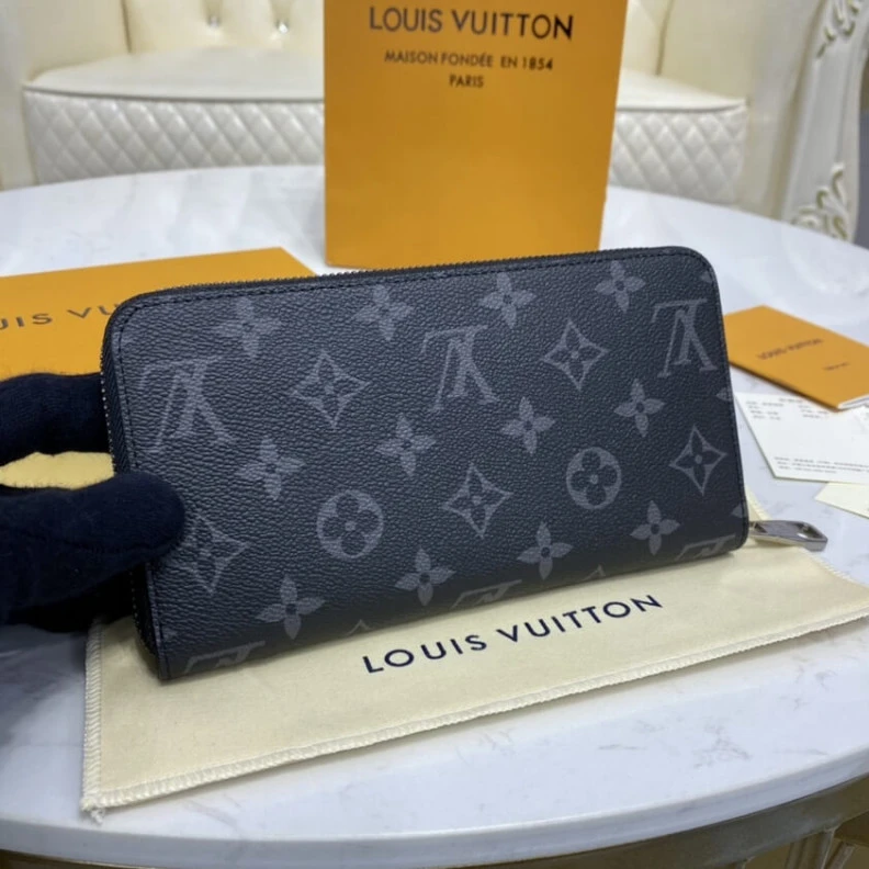 Replica bags lv 3 large g Louis Vuitton Monogram Eclipse Zippy Wallet