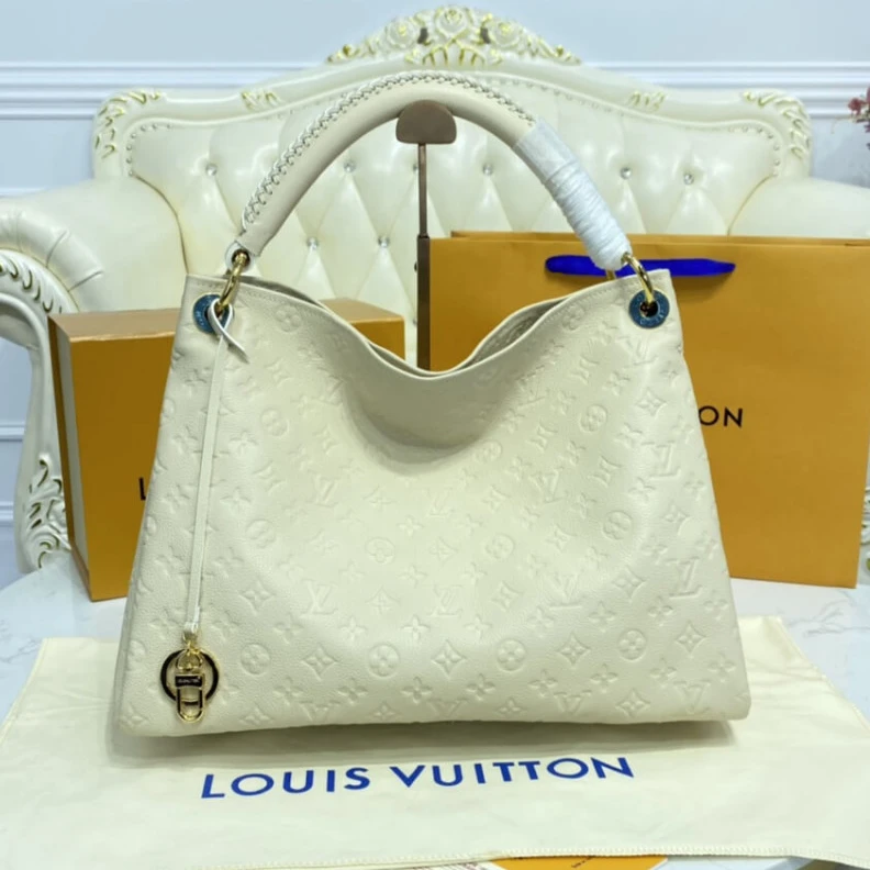 Louis vuitton locations Goldcolor LV Monogram Empreinte Artsy MM Beige
