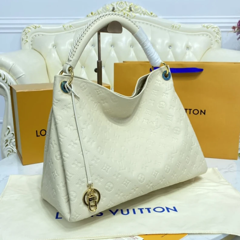 Louis vuitton locations Goldcolor LV Monogram Empreinte Artsy MM Beige