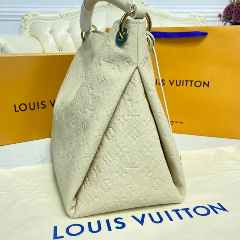 Louis vuitton locations Goldcolor LV Monogram Empreinte Artsy MM Beige