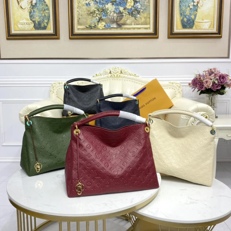 Louis vuitton locations Goldcolor LV Monogram Empreinte Artsy MM Beige