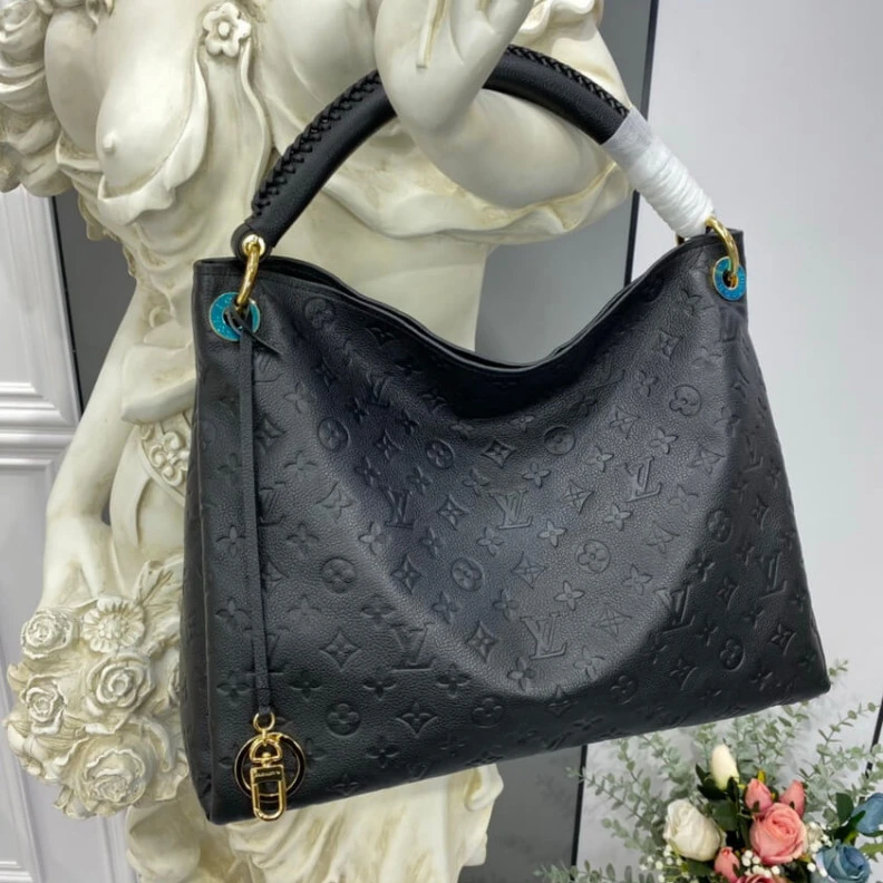 Lv belts replica Handle:Si LV Monogram Empreinte Artsy MM Black