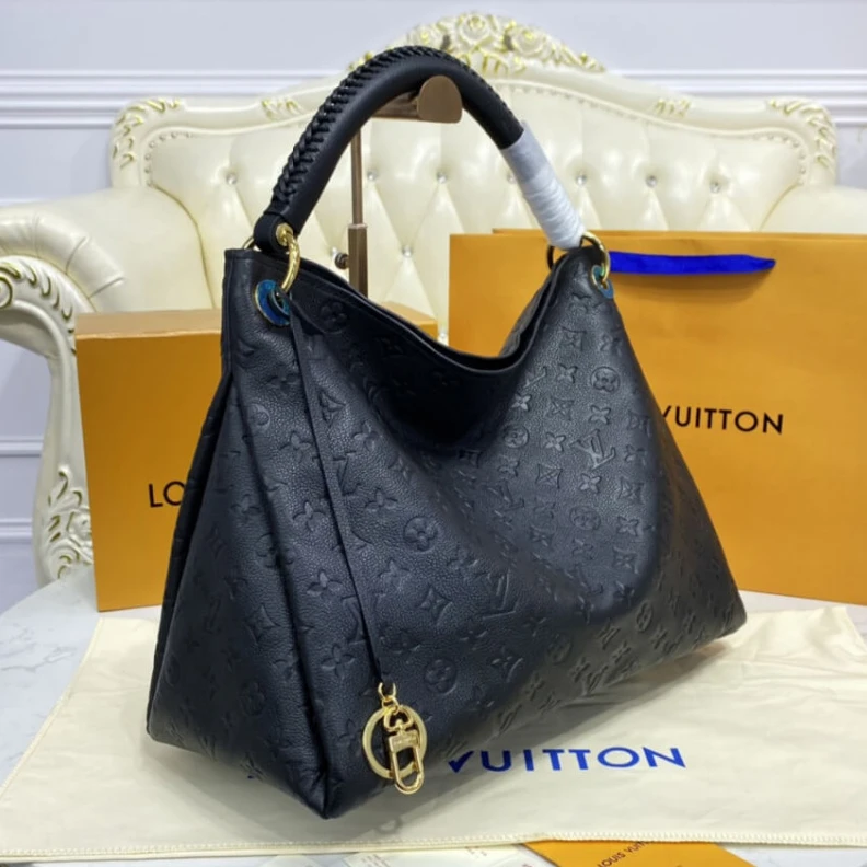 Lv belts replica Handle:Si LV Monogram Empreinte Artsy MM Black