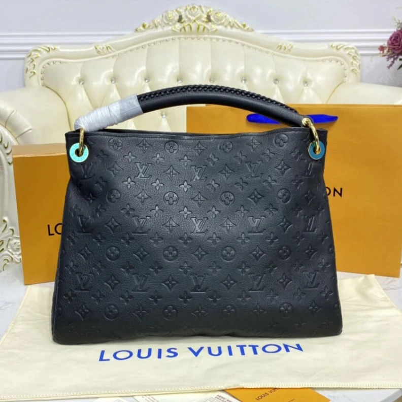 Lv belts replica Handle:Si LV Monogram Empreinte Artsy MM Black