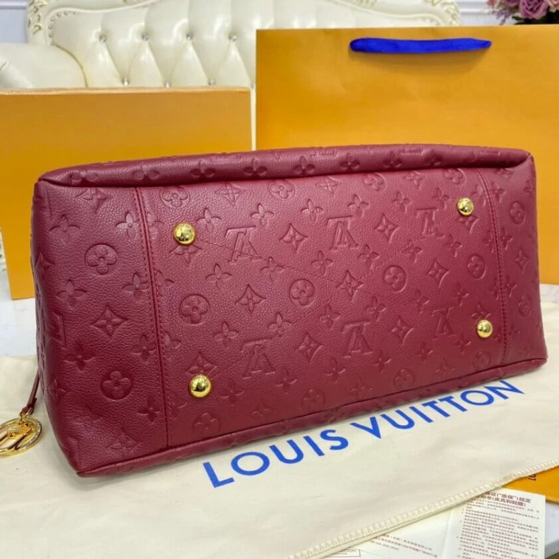 Top lv Handle:Si LV Monogram Empreinte Artsy MM Burgundy