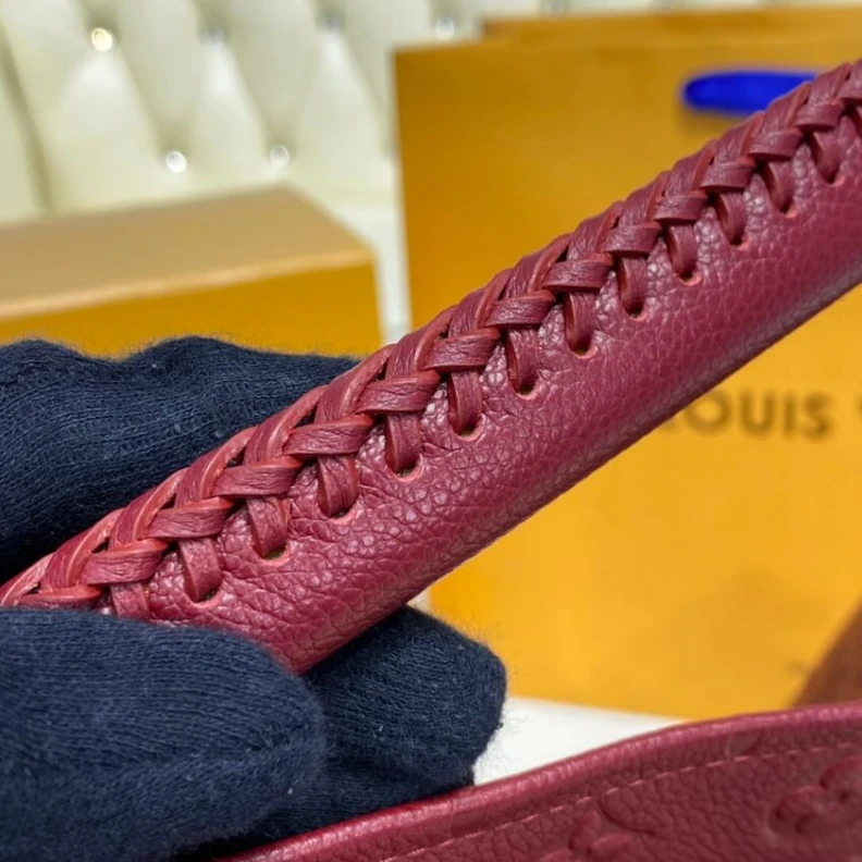 Top lv Handle:Si LV Monogram Empreinte Artsy MM Burgundy