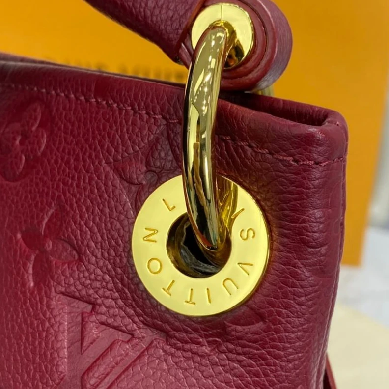 Top lv Handle:Si LV Monogram Empreinte Artsy MM Burgundy