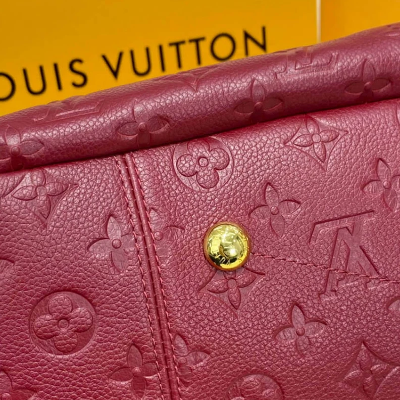 Top lv Handle:Si LV Monogram Empreinte Artsy MM Burgundy