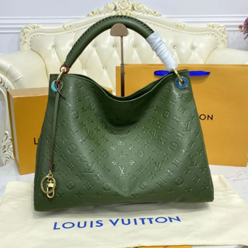 Lv belts replica Handle:Si LV Monogram Empreinte Artsy MM Green