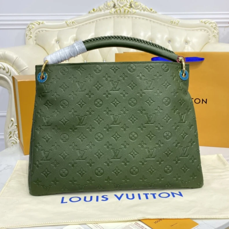 Lv belts replica Handle:Si LV Monogram Empreinte Artsy MM Green