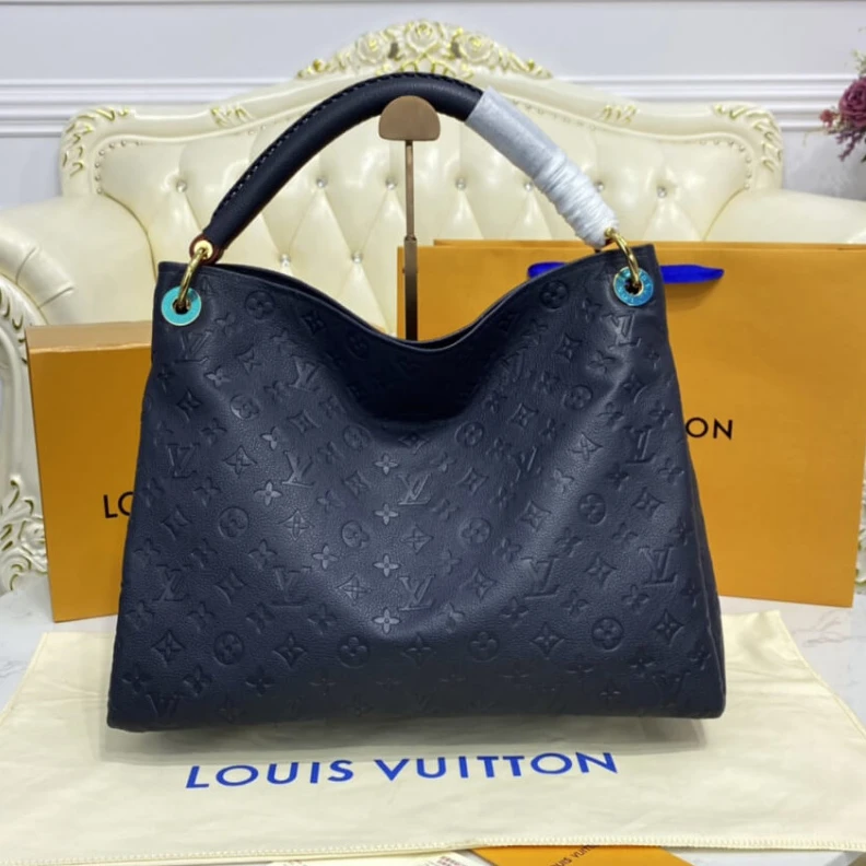 Replica bags lv 4 protect Louis Vuitton Monogram Empreinte Artsy MM Navy Blue