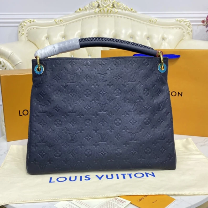 Replica bags lv 4 protect Louis Vuitton Monogram Empreinte Artsy MM Navy Blue