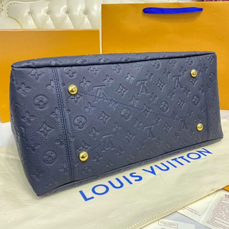 Replica bags lv 4 protect Louis Vuitton Monogram Empreinte Artsy MM Navy Blue