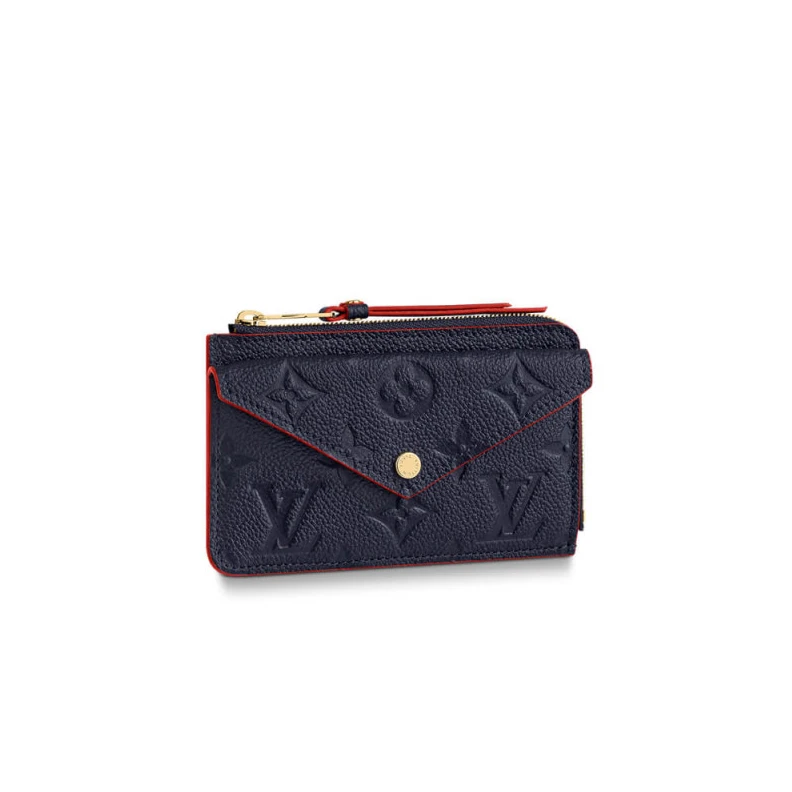 3 card sl Louis Vuitton Monogram Empreinte Card Holder Recto Verso Blue