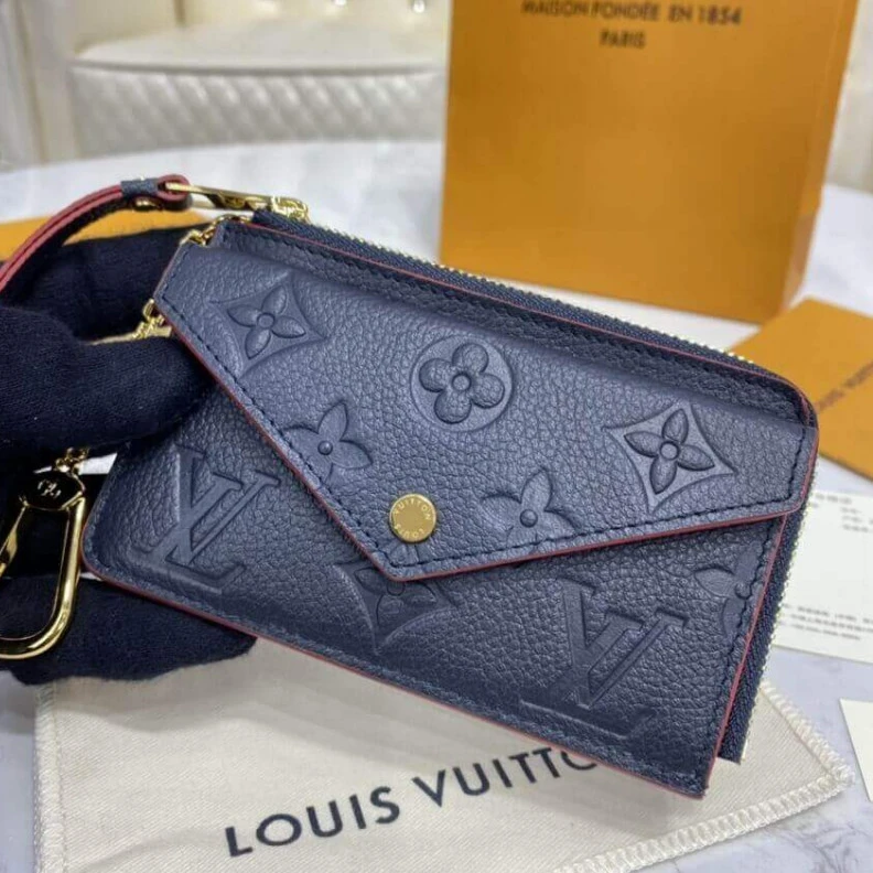 Mythick.ru 3 card sl Louis Vuitton Monogram Empreinte Card Holder Recto Verso Blue