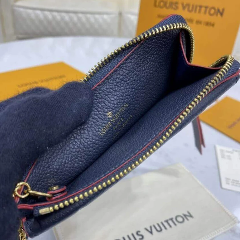 Mythick.ru 3 card sl Louis Vuitton Monogram Empreinte Card Holder Recto Verso Blue