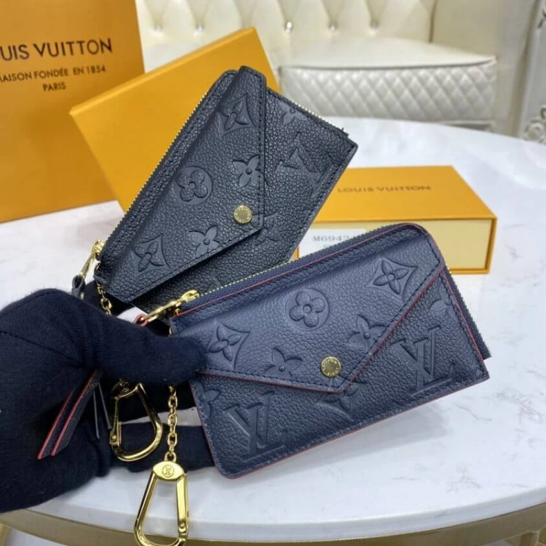 Mythick.ru 3 card sl Louis Vuitton Monogram Empreinte Card Holder Recto Verso Blue
