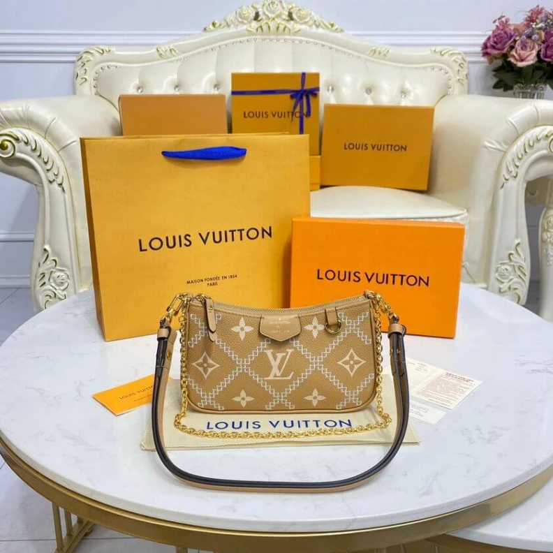 Mythick ru Louis Vuitton Monogram Empreinte Easy Pouch On Strap Arizona Beige
