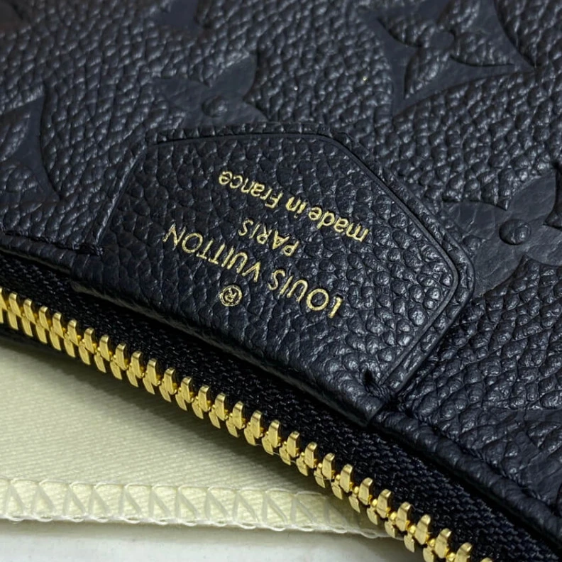 Lv belts replica Dring Louis Vuitton Monogram Empreinte Easy Pouch On Strap Black