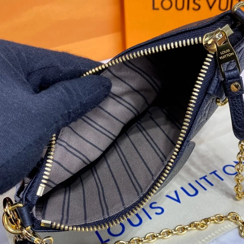 Lv belts replica Dring Louis Vuitton Monogram Empreinte Easy Pouch On Strap Black