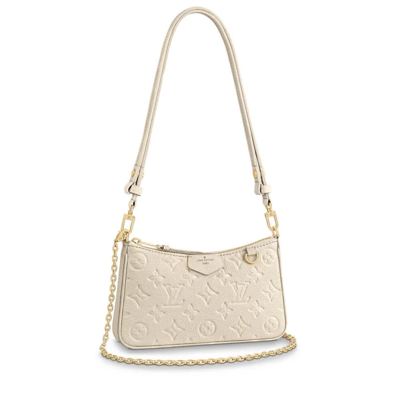 Louis Vuitton Monogram Empreinte Easy Pouch On Strap Creme