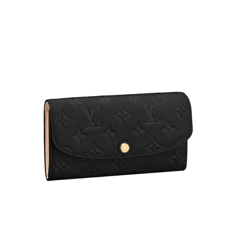 Goldcolor Louis Vuitton Monogram Empreinte Emilie Wallet Black