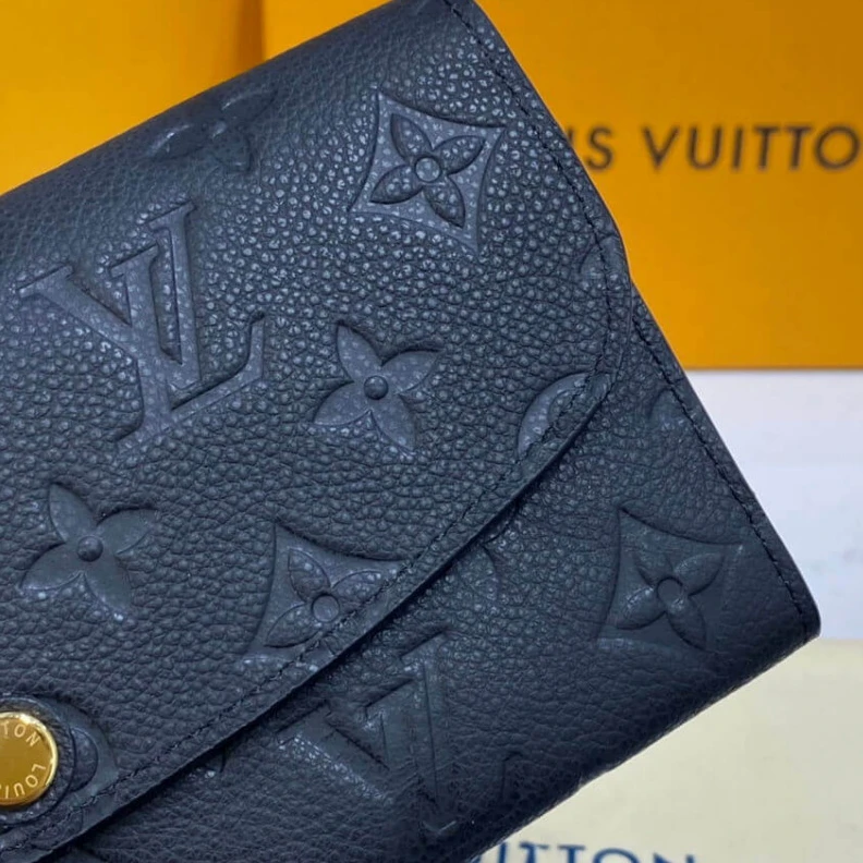 Replica bags Goldcolor Louis Vuitton Monogram Empreinte Emilie Wallet Black