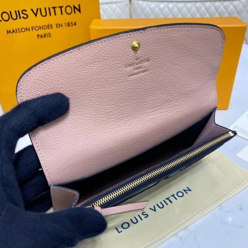 Replica bags Goldcolor Louis Vuitton Monogram Empreinte Emilie Wallet Black