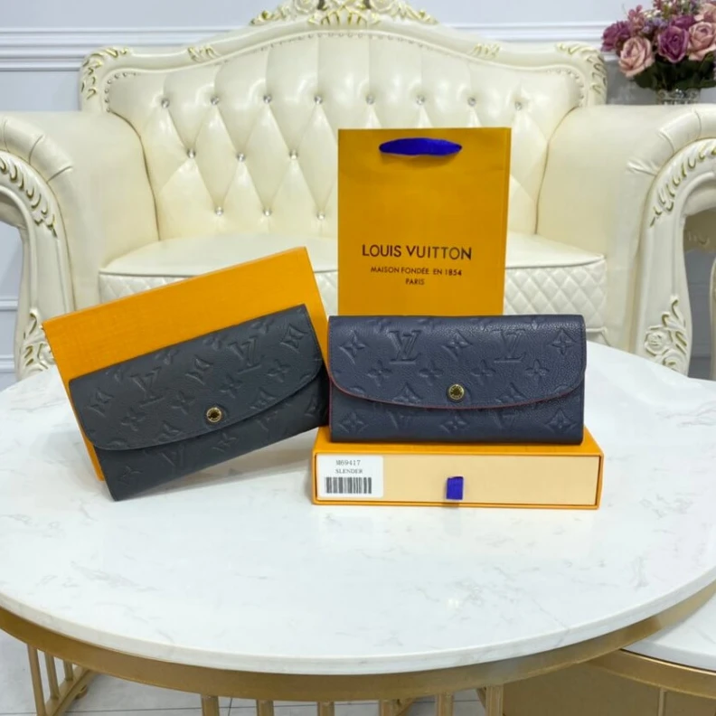 Replica bags Goldcolor Louis Vuitton Monogram Empreinte Emilie Wallet Black