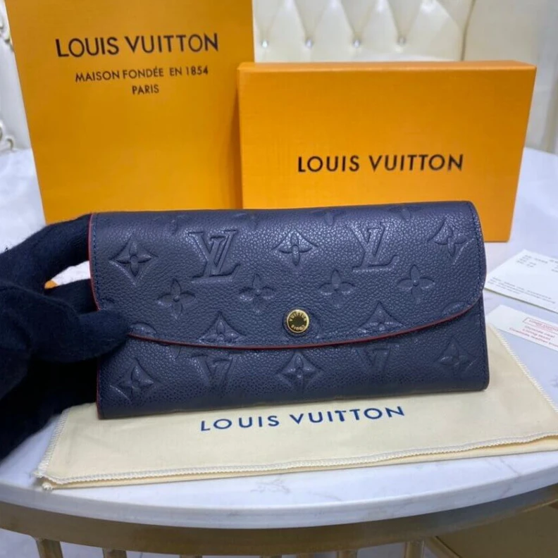 Replica bags Marine   Louis Vuitton Monogram Empreinte Emilie Wallet Marine Rouge