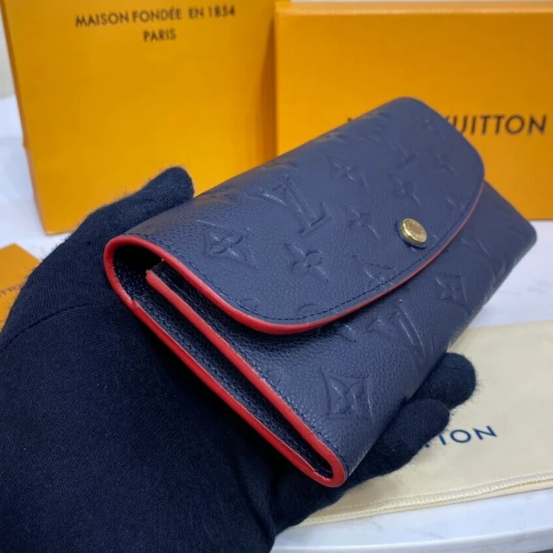Replica bags Marine   Louis Vuitton Monogram Empreinte Emilie Wallet Marine Rouge