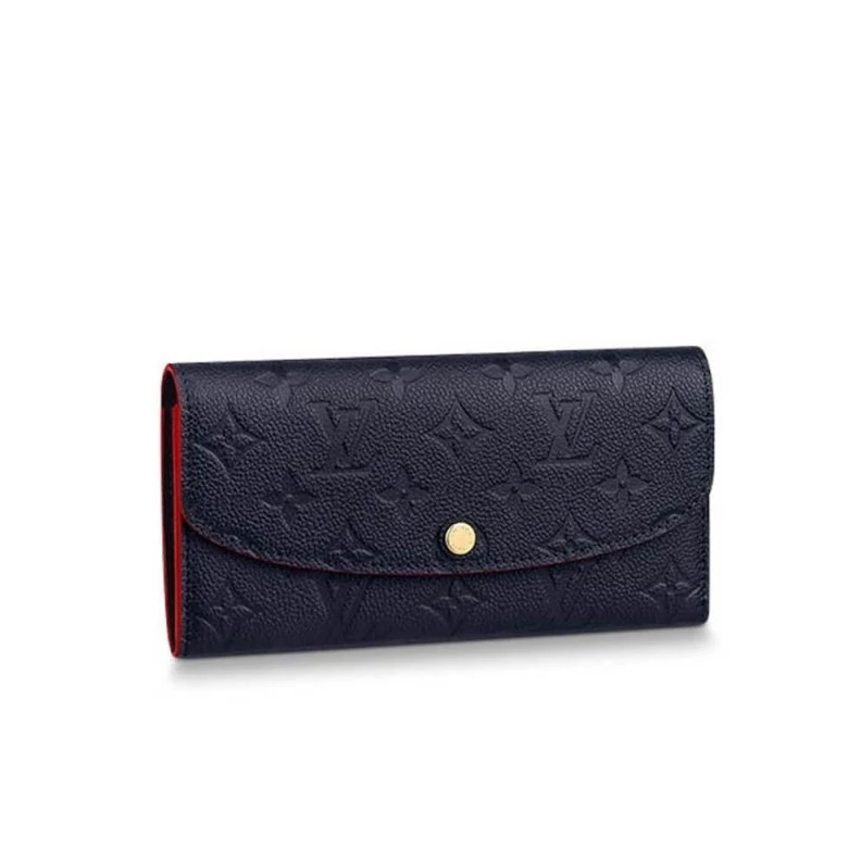 Marine   Louis Vuitton Monogram Empreinte Emilie Wallet Marine Rouge