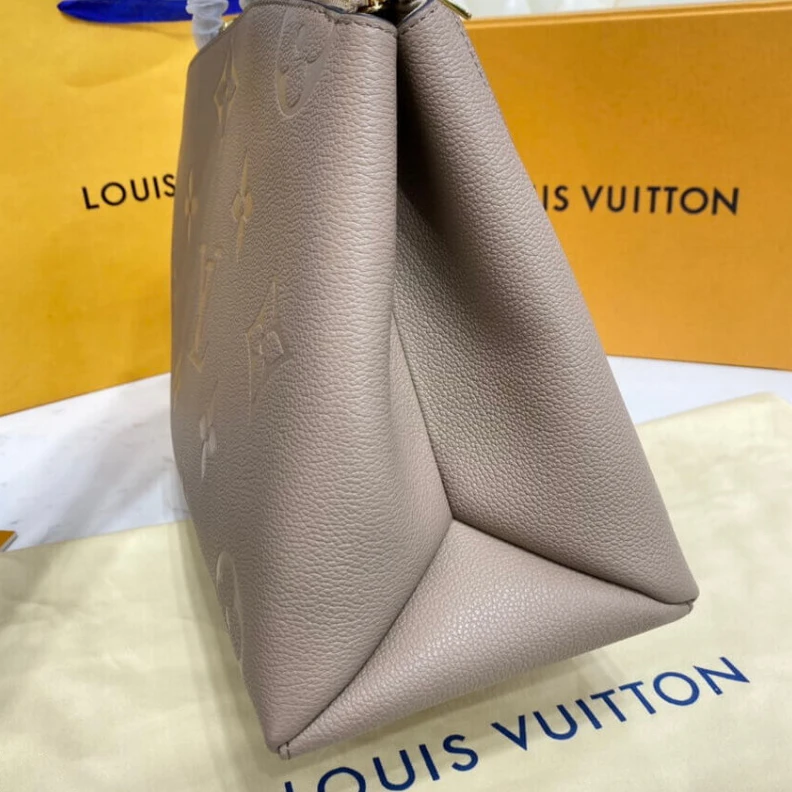 Lv belts replica Both chic Louis Vuitton Monogram Empreinte Grand Palais Tourterelle