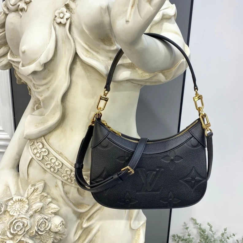 Mythick.ru Tonal mic Louis Vuitton Monogram Empreinte Leather Bagatelle Black