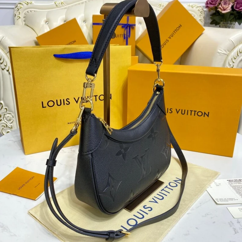 Mythick.ru Tonal mic Louis Vuitton Monogram Empreinte Leather Bagatelle Black