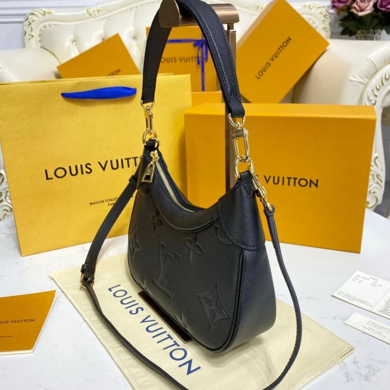 Mythick.ru Tonal mic Louis Vuitton Monogram Empreinte Leather Bagatelle Black