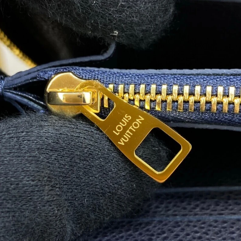 Lv belts replica Goldcolor Louis Vuitton Monogram Empreinte Leather Clemence Wallet M69415