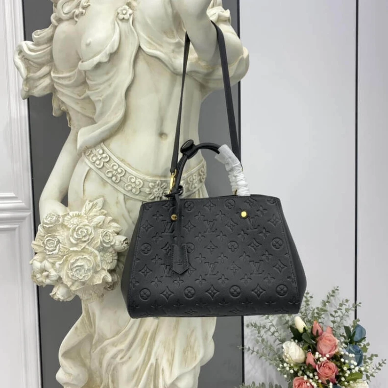 Mythick 4 protect LV Monogram Empreinte Leather Montaigne MM Black