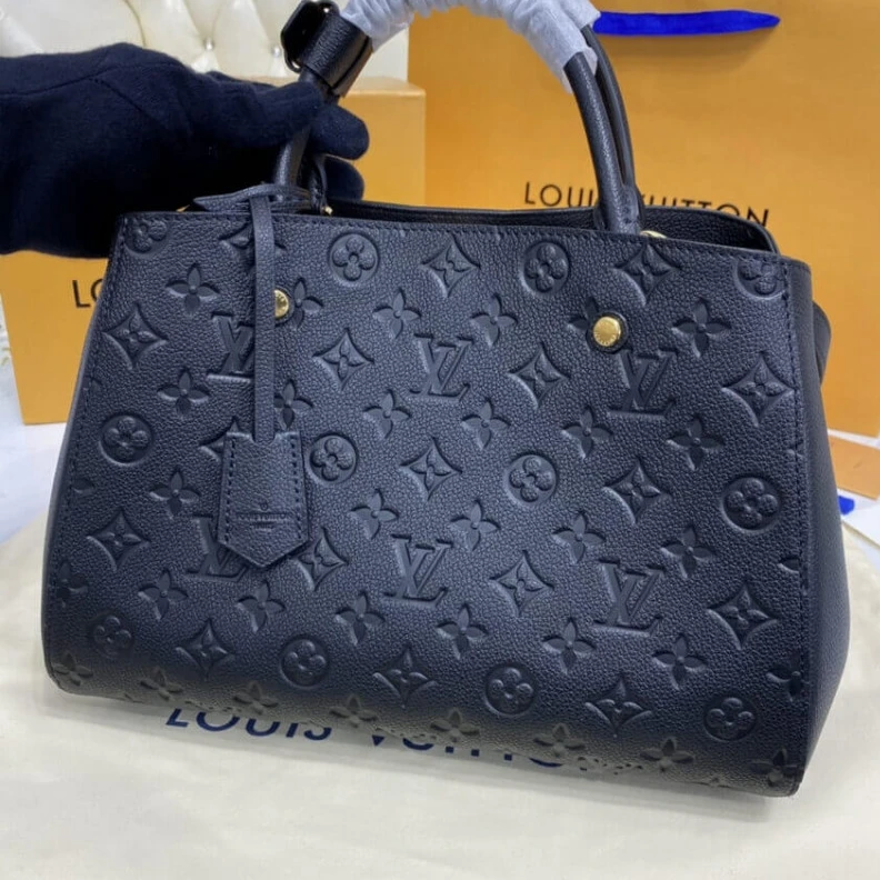 Mythick 4 protect LV Monogram Empreinte Leather Montaigne MM Black