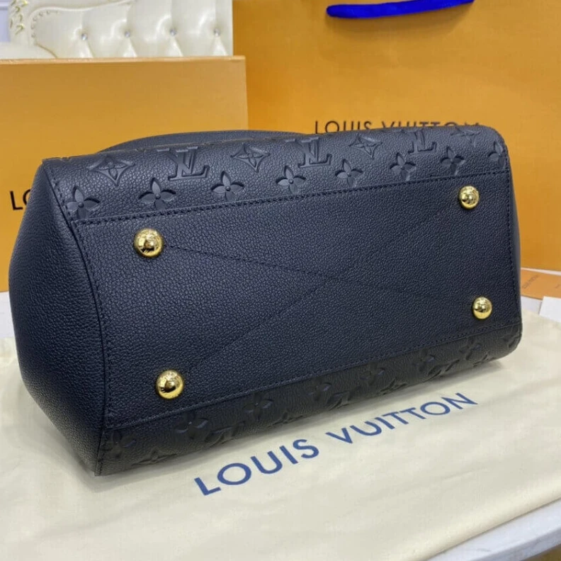 Mythick 4 protect LV Monogram Empreinte Leather Montaigne MM Black
