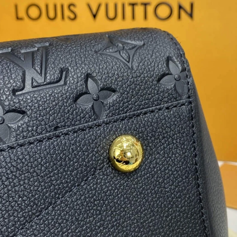 Mythick 4 protect LV Monogram Empreinte Leather Montaigne MM Black