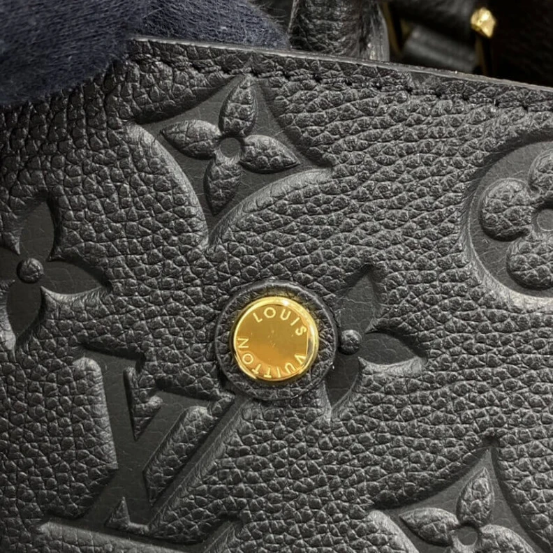 Mythick 4 protect LV Monogram Empreinte Leather Montaigne MM Black