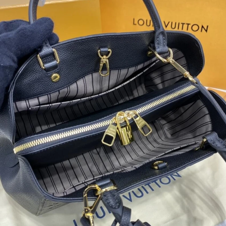 Mythick 4 protect LV Monogram Empreinte Leather Montaigne MM Black
