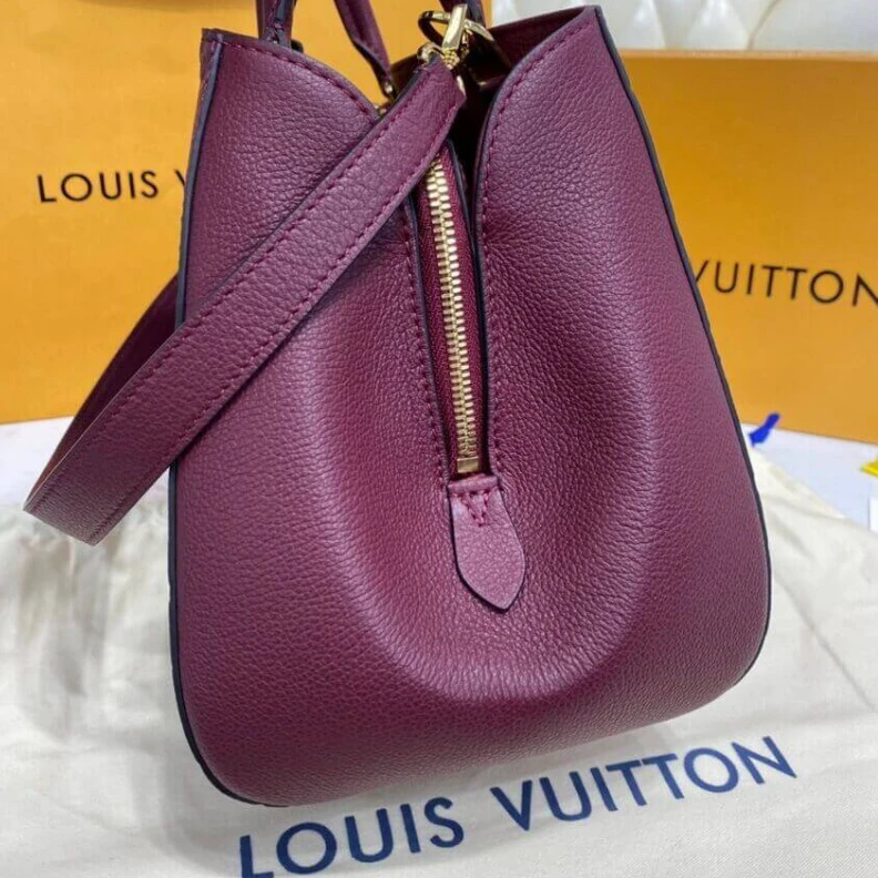 Replica bags lv Key bell Louis Vuitton Monogram Empreinte Leather Montaigne MM Burgundy